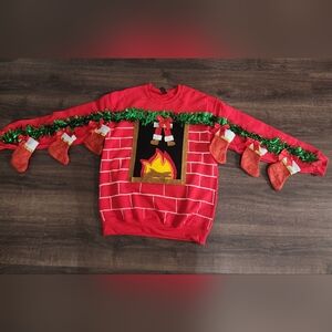 Ugly Christmas Sweater with Led Lights. Size M. Brand New